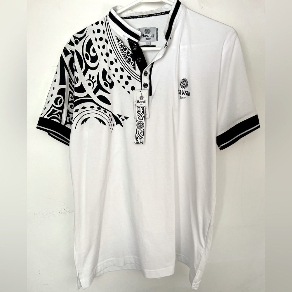 Hawaii Design Henley Design Tee - Large